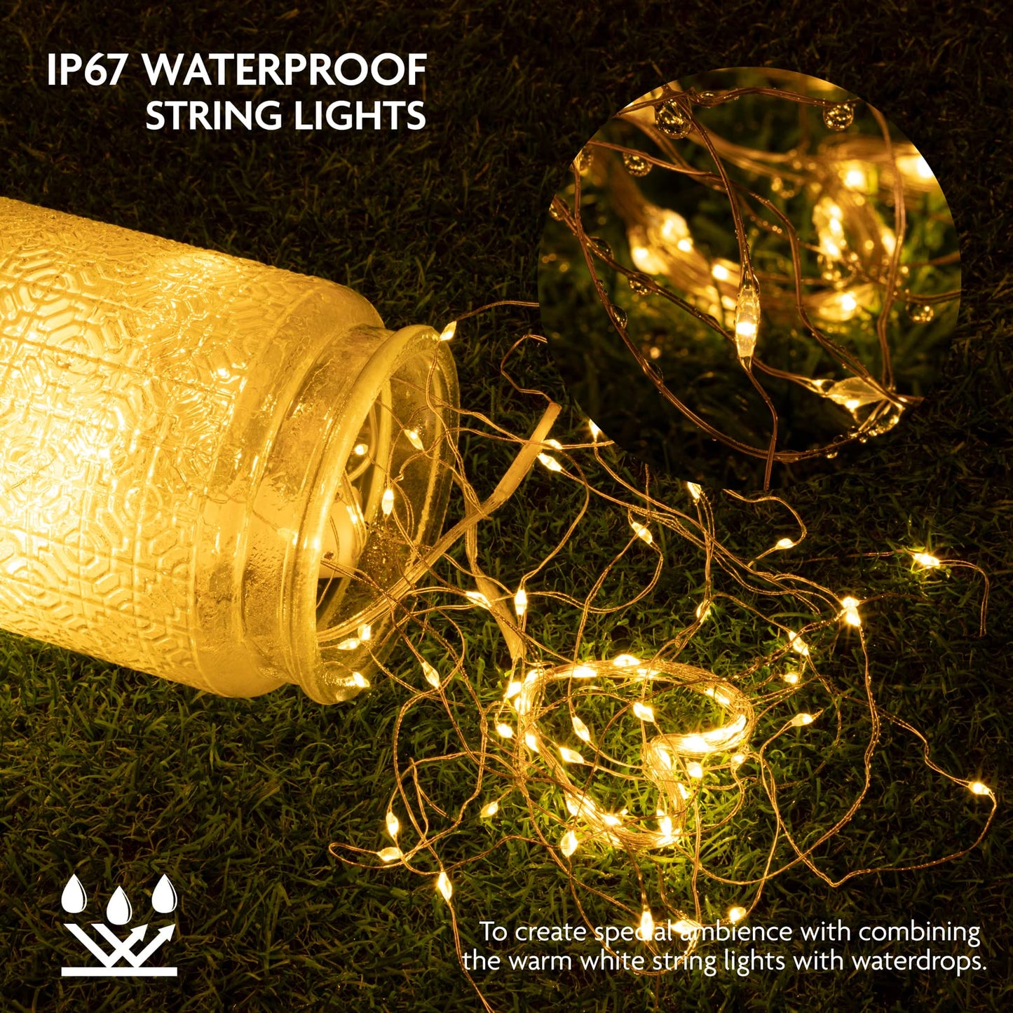 SINAMER 12 Pack Fairy Lights Battery Operated String Lights, 7ft 20 Led Fairy String Lights, Waterproof Copper Wire Firefly Starry String Light for DIY Wedding Party Bedroom Christmas (Warm White)