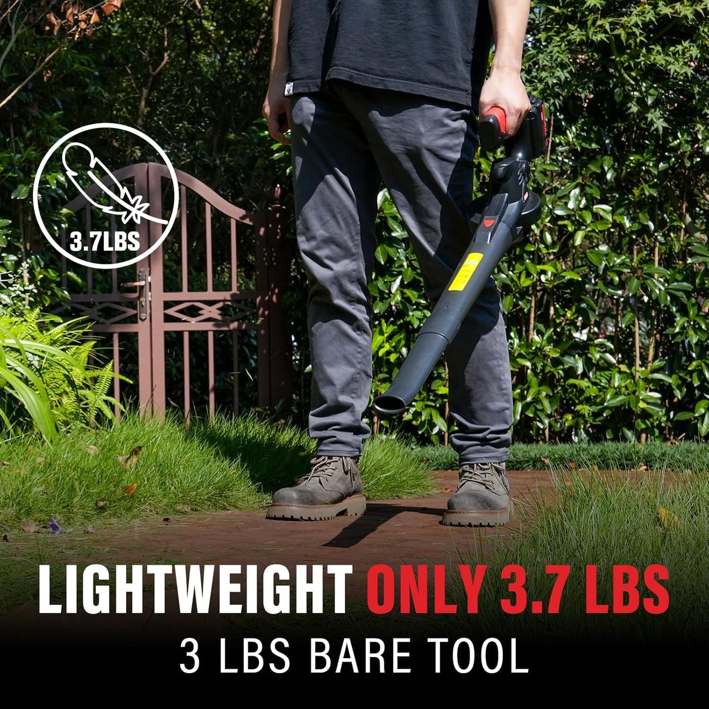 MZK Cordless Leaf Blower - 20V Battery Powered Electric Blower for Lawn Care | Lightweight & Versatile with 2 Batteries & Charger Included