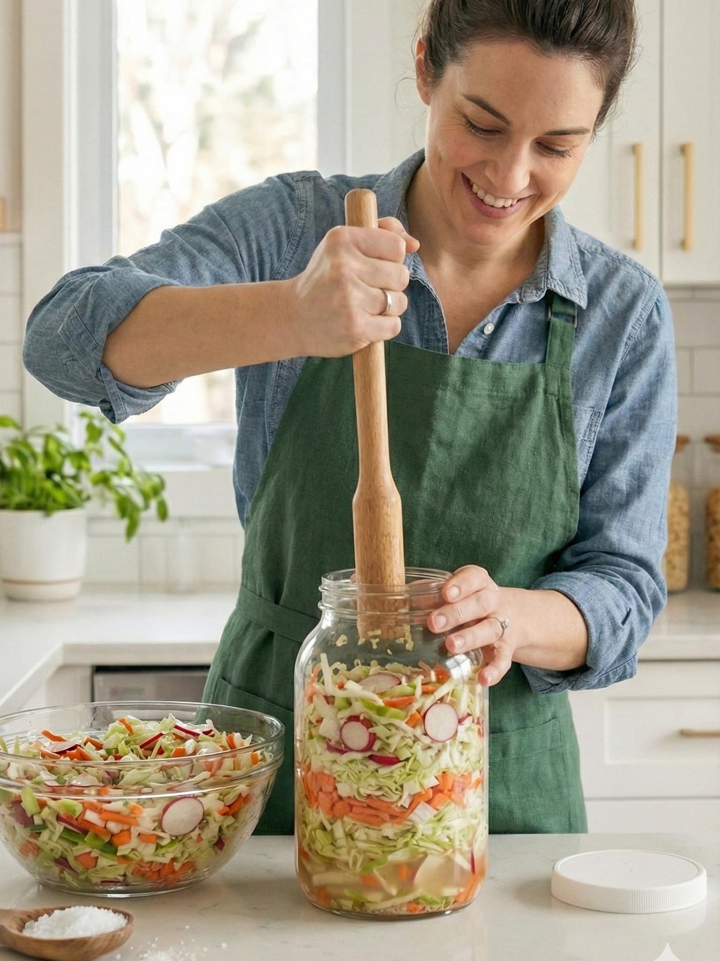 Sally's Organics Large 1 Gallon Glass Jars with Lids - Made in the USA - Wide Mouth BPA-Free Lid, Chalk Labels – Sun Tea, Fermenting, Kombucha, Pickling, and Cookie Storage Jar – USDA, Dishwasher Safe