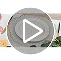 24 Pcs Gold Reef Charger Plates 13-inch Decorative Tableware Set