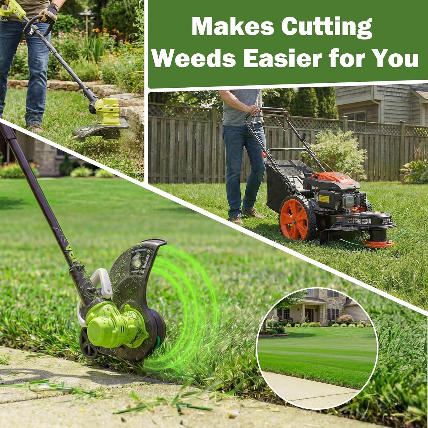 YWTESCH String Trimmer Line - 0.065'' x 1.0lbs Durable Cross Weed Eater String for Standard Models