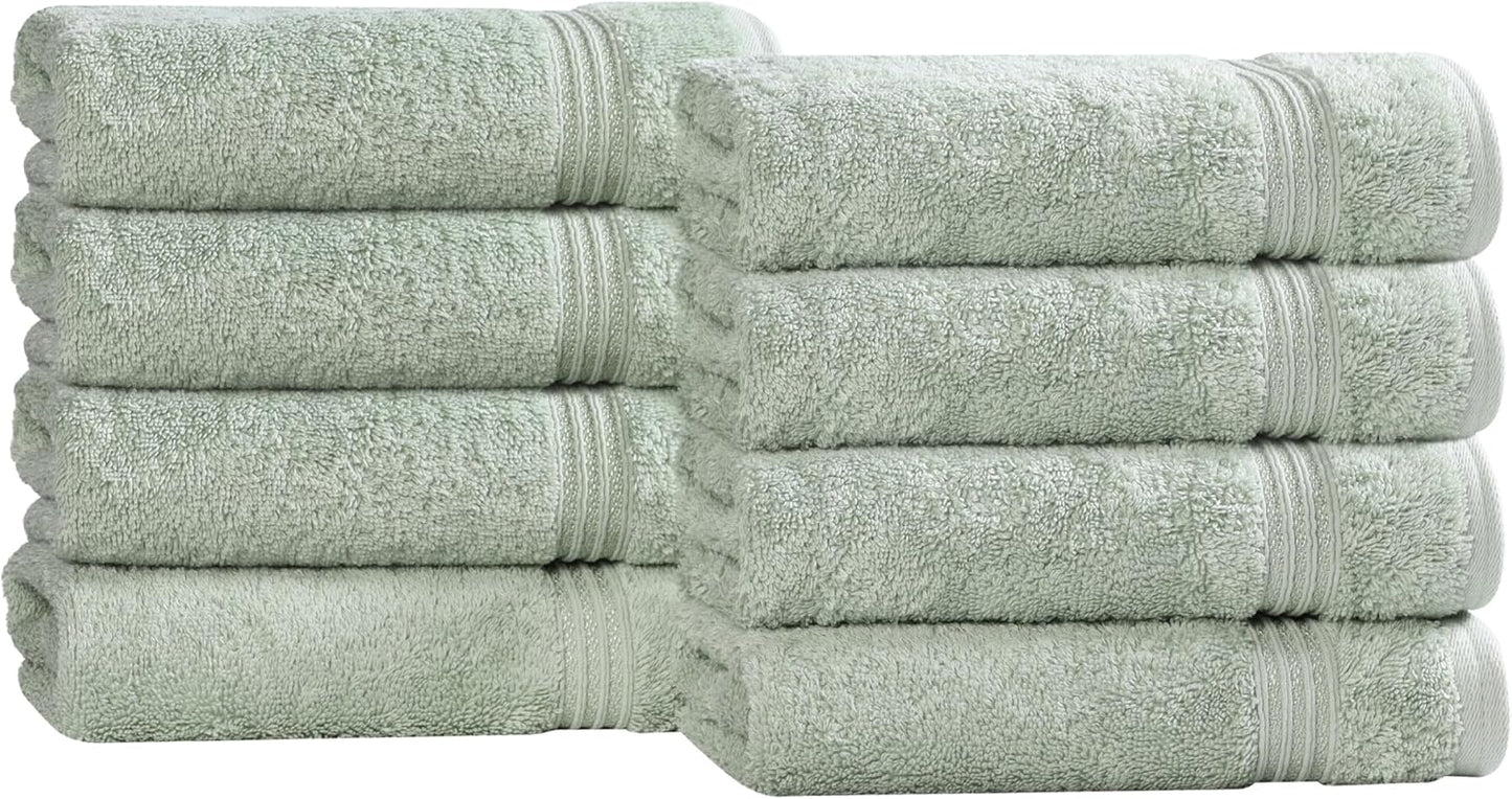 Superior Egyptian Cotton 6-Piece Towel Set, Bathroom Essentials, Towels For Bathroom, Apartment, Airbnb, Guest Bath, Face, Hand, Bath Towels, Washcloths, Absorbent, Fast Drying, Royal Purple