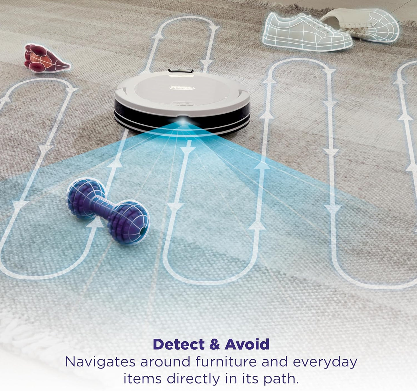Shark Navigator Robot Vacuum - Powerful Suction & Self-Empty Base for Carpets & Hard Floors | White, AV2110S