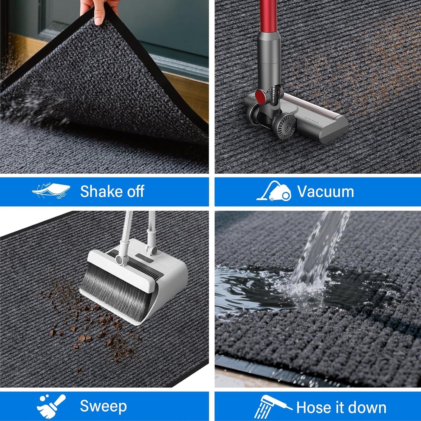 Regine Switzerland Durable 3' X 5' Front Door Mat - Heavy Duty Non-Slip Entryway Mat for Indoor & Outdoor Use