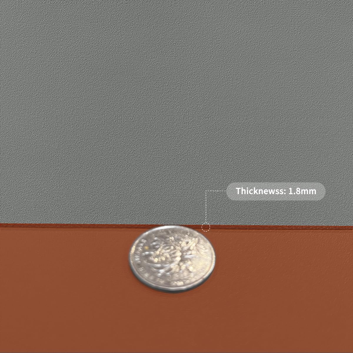 Zinkooat Faux Leather Table Cover,1.8mm Thick,40x60 Inch Table Protector,Table Protector for Dining Room Table,Dining Table Cover,Table Cover Protector,Dining Table Pads(Brown+Gray,40x60)