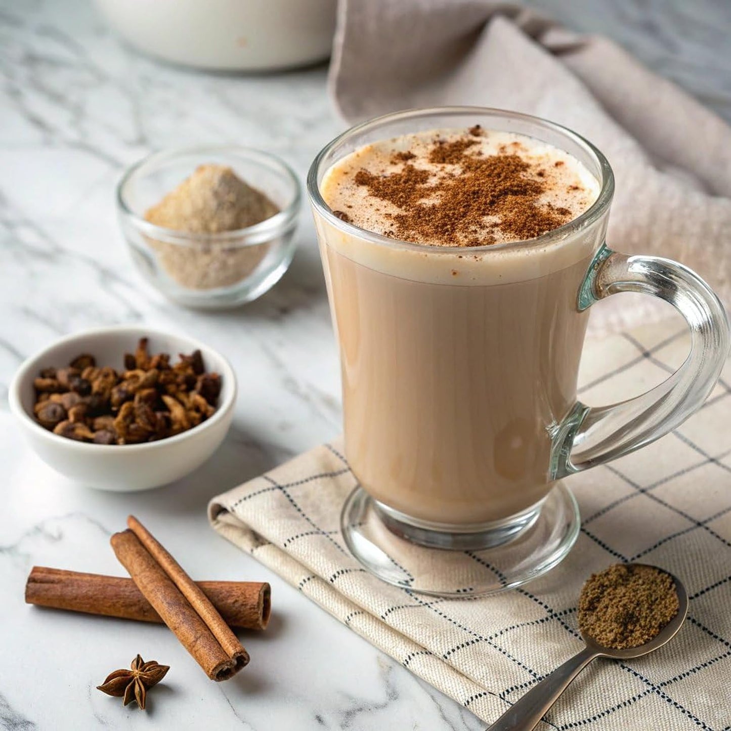 Caffe D’Vita Spiced Chai Latte Mix - Chai Tea Latte Powder Mix, Gluten Free, Chai Tea Powder, No Cholesterol, No Hydrogenated Oils, No Trans Fat, Spiced Chai Latte Powder Mix - 1 Lb Can, 6-Pack