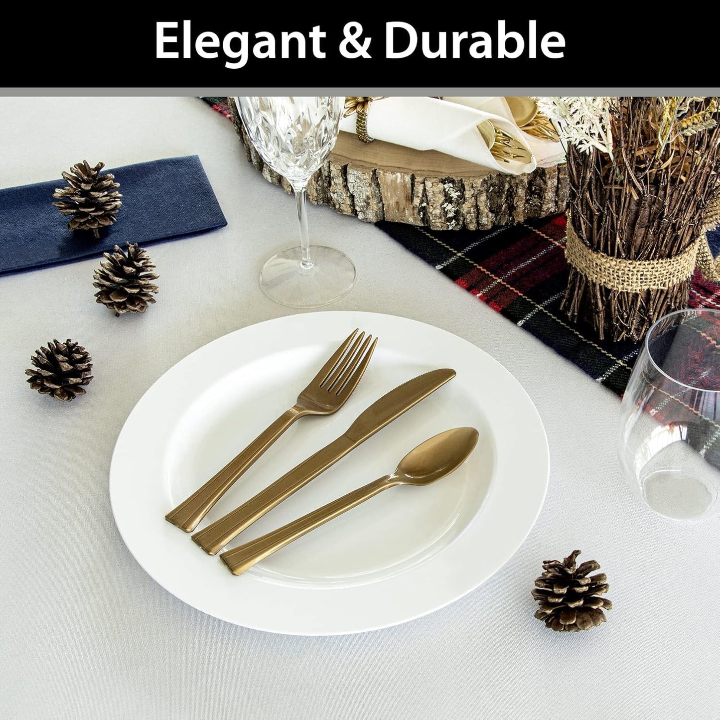 Lillian Tablesettings Premium Quality Heavyweight Plastic Plates China Like. Wedding and Party Dinnerware Plastic Plates 6.25 inc White/Pearl-Value Pack 40 Count