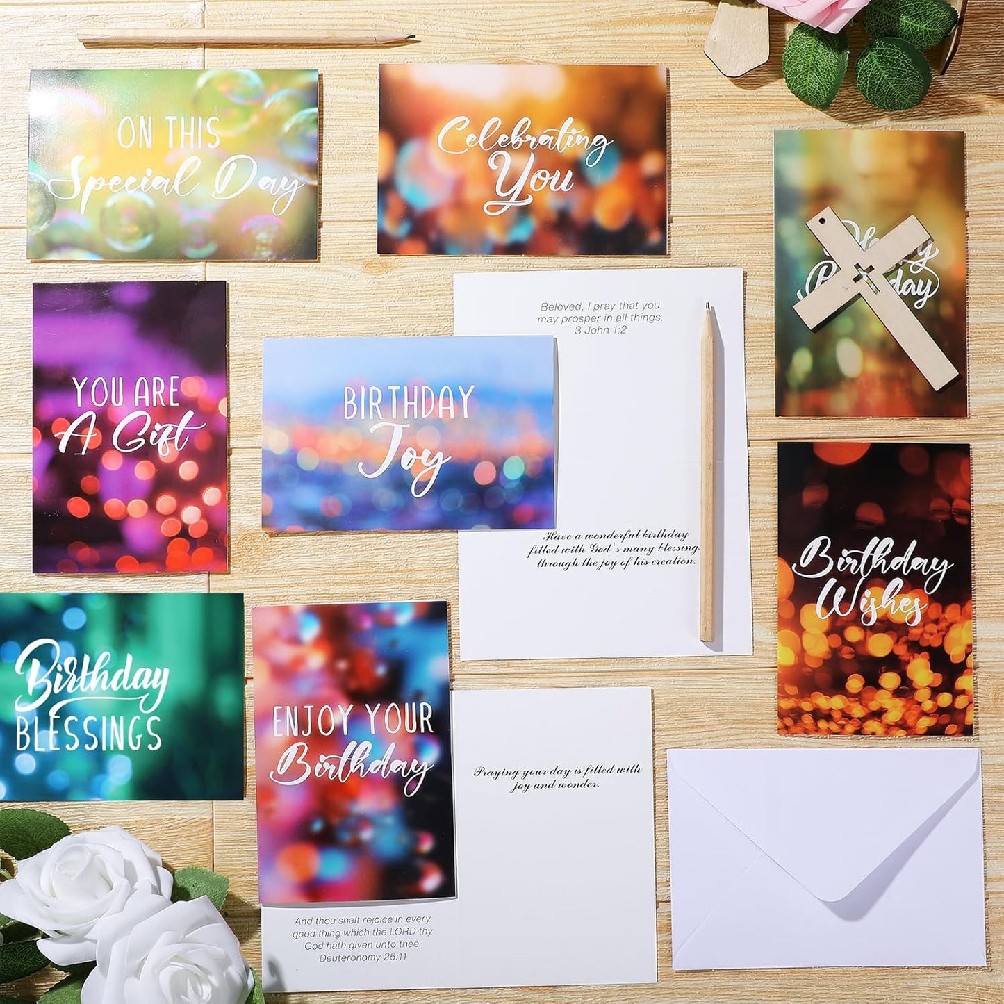 Zhanmai 80 Pack Christian Birthday Cards - Assorted Bible Verse Blessings | 4 x 6 Inch with Envelopes