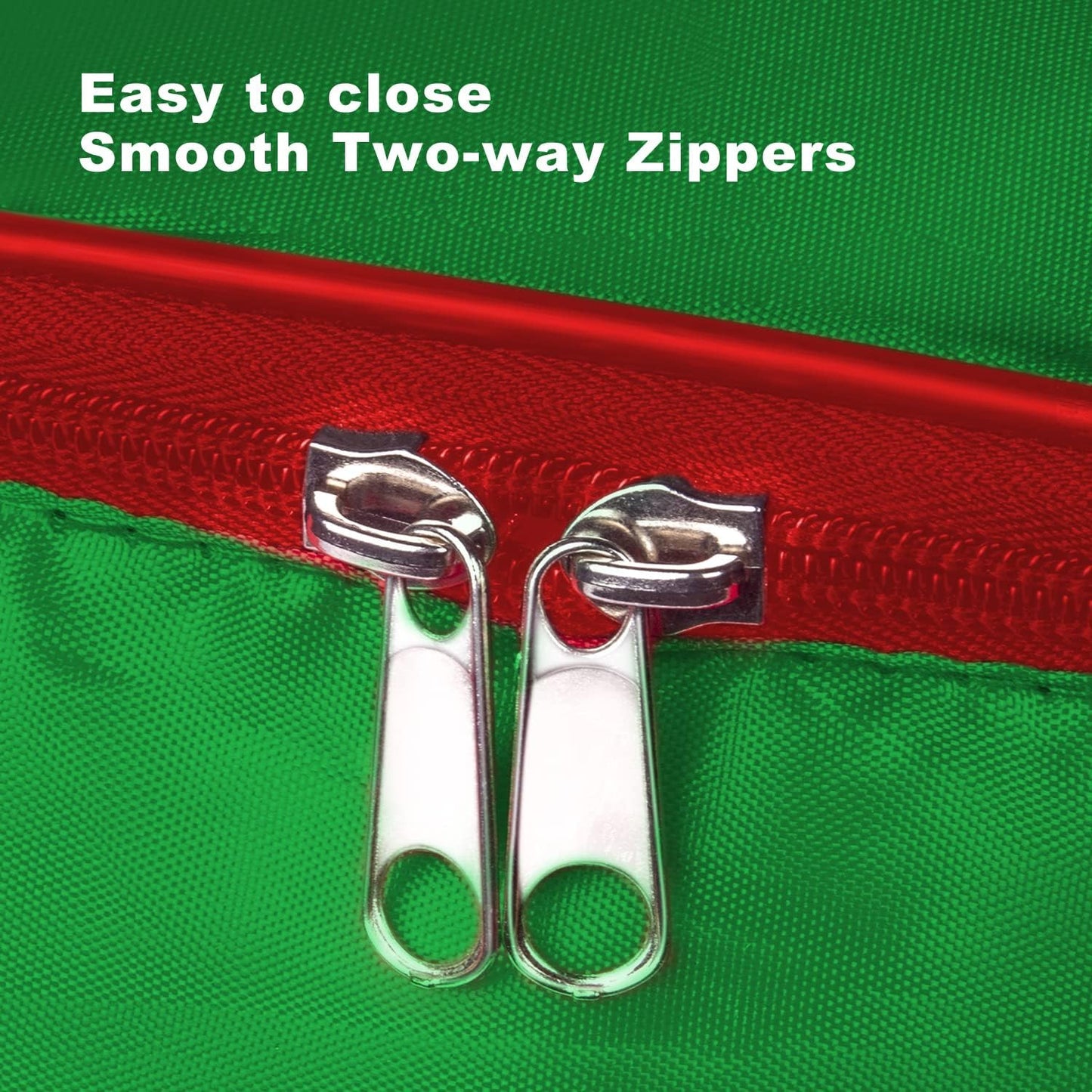Skiennix Christmas Wreath Storage Bag - Heavy Duty Container with Reinforced Handles & Double Zipper - Protect Your Holiday Decor - Green