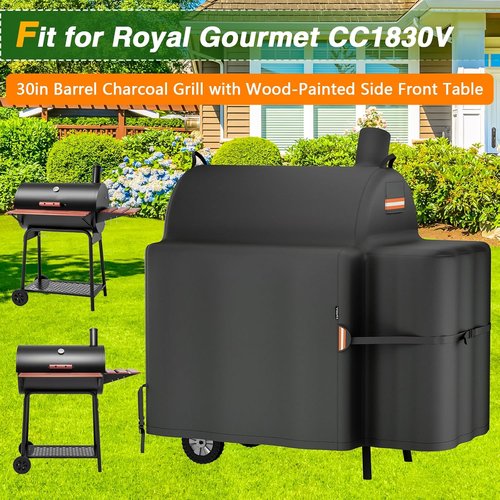 EVRBUL Outdoor Grill Cover - Waterproof 420D BBQ Protection for Royal Gourmet CC1830V 30" Grill | 43" L x 28" W x 45" H