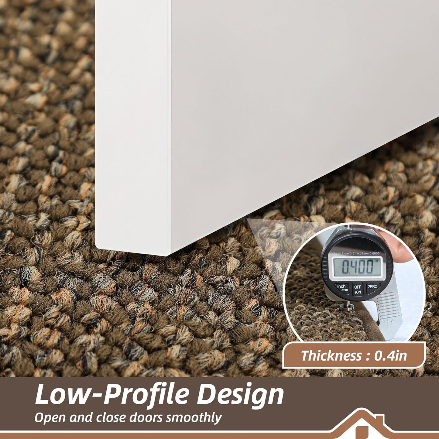 BEQHAUSE Dirt Trapper Door Mat - Non-Slip, Washable, Absorbent Entrance Mat | 24" x 60", Brown