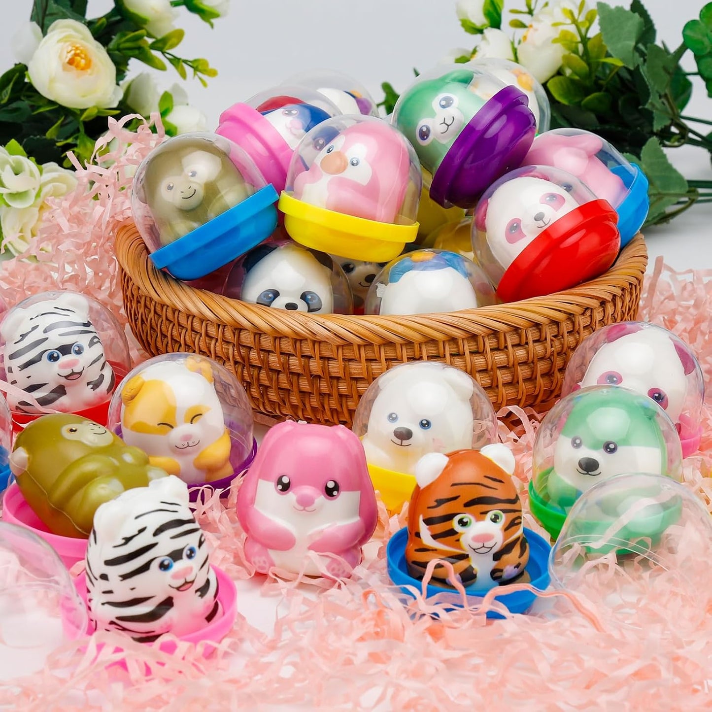 Skiennix Slow Rising Animal Party Favors - 30 Packs of Stress Relief Mini Toys for Kids' Goodie Bags