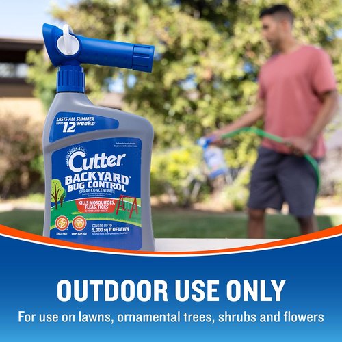 Cutter Backyard Bug Control Spray Concentrate - Kills Mosquitoes & Fleas | 32 fl Ounce (2 Pack)