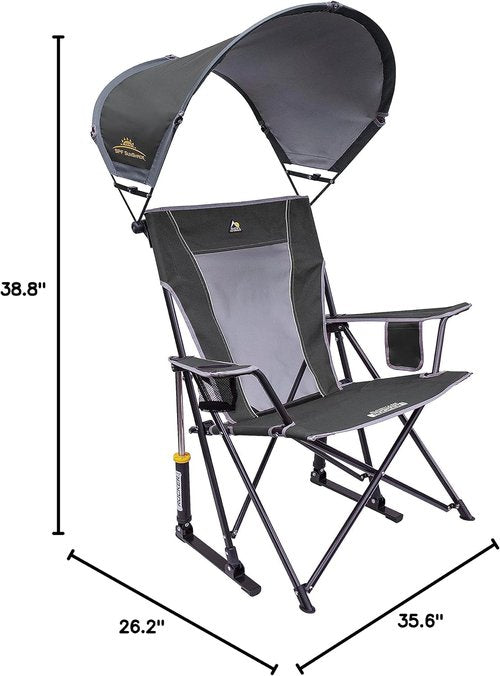 GCI Outdoor Rocking Chair - Sunshade Canopy for Ultimate Comfort | Portable & Stylish Design