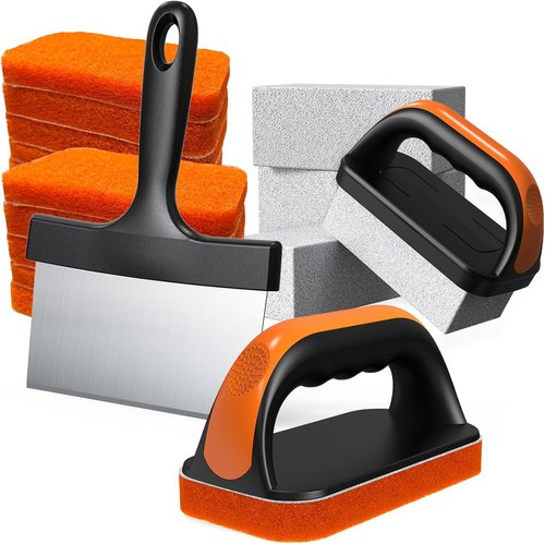 Blackstone 19-in-1 Griddle Cleaning Kit | Complete Flat Top Grill Cleaning Set with Scraper & Brush