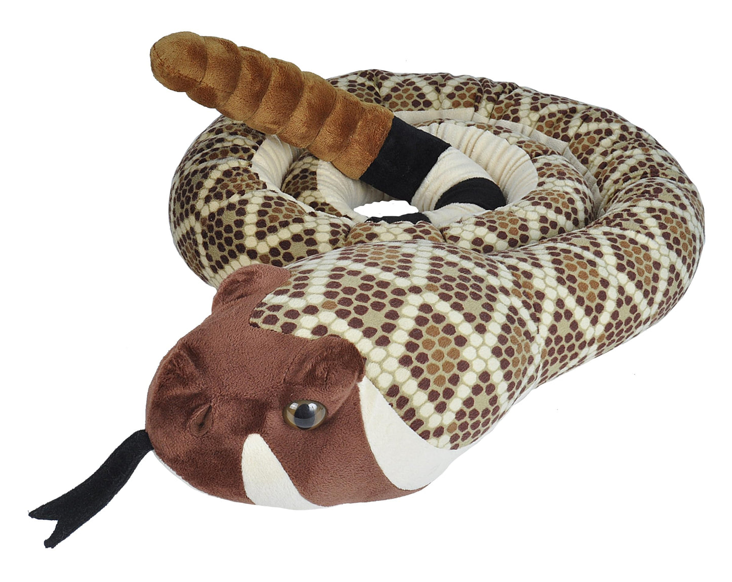 Wild Republic Snakes, Super Jumbo Western Diamondback Snake Plush, Giant Stuffed Animal, Plush Toy, Gifts for Kids, 113"