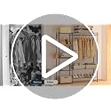 Black Medium Metal Closet Wardrobe with Storage Shelves & Hanging Rod