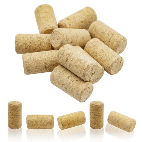 10 Pack Premium #7 Straight Wine Corks - Soft Wine Bottle Stoppers (1.57" x 0.79" / 40mm x 20mm) for Wine Beer Crafts