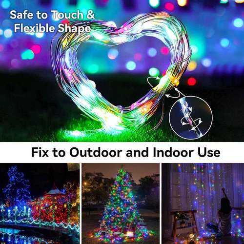 Fairy Light Battery Operated String Lights 6 Pack 20LED Copper Wire Firefly Twinkle Lights Indoor Waterproof for Christmas Halloween Garden Party Bedroom Wedding Birthday (Multicolor)