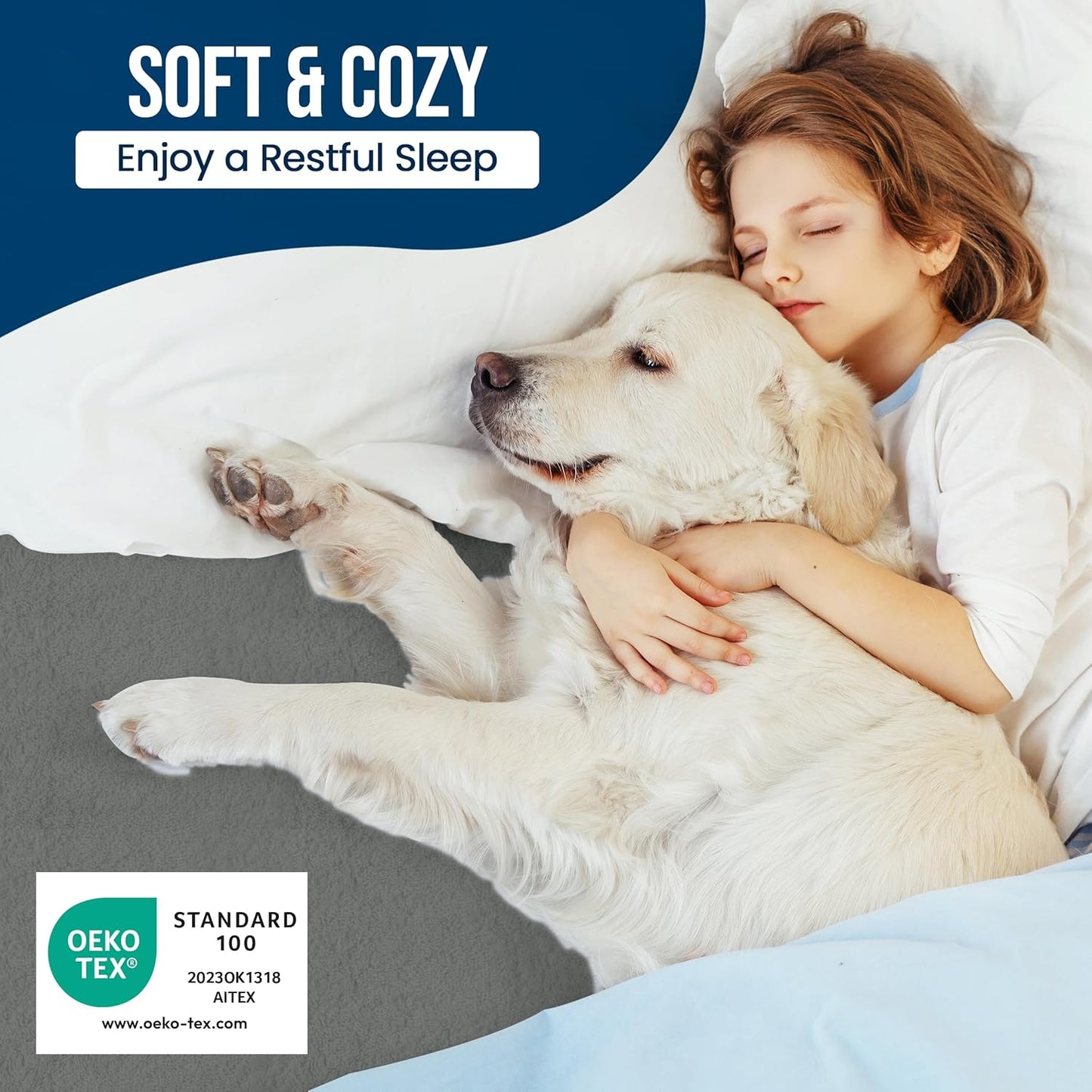 Utopia Bedding Twin XL Waterproof Mattress Protector - Soft Terry Cover with Deep Pockets (Gray)