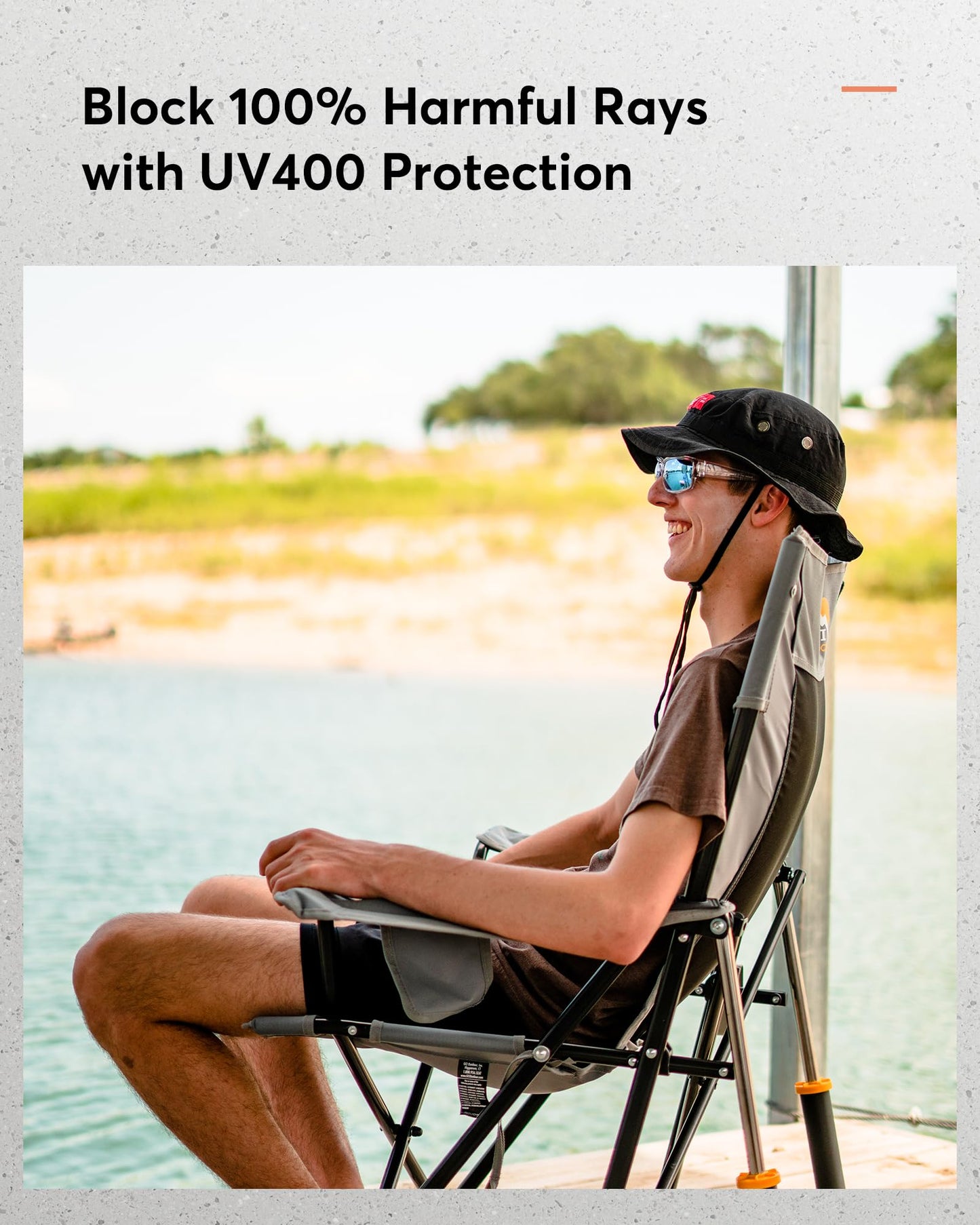 Vanmage Summerlin Polarized Sports Sunglasses for Men Women, UV400 Protection HD Lens, Lightweight for Fishing, Driving (Frame: Matte Black/Lens: Clear Rose/VLT: 51%)