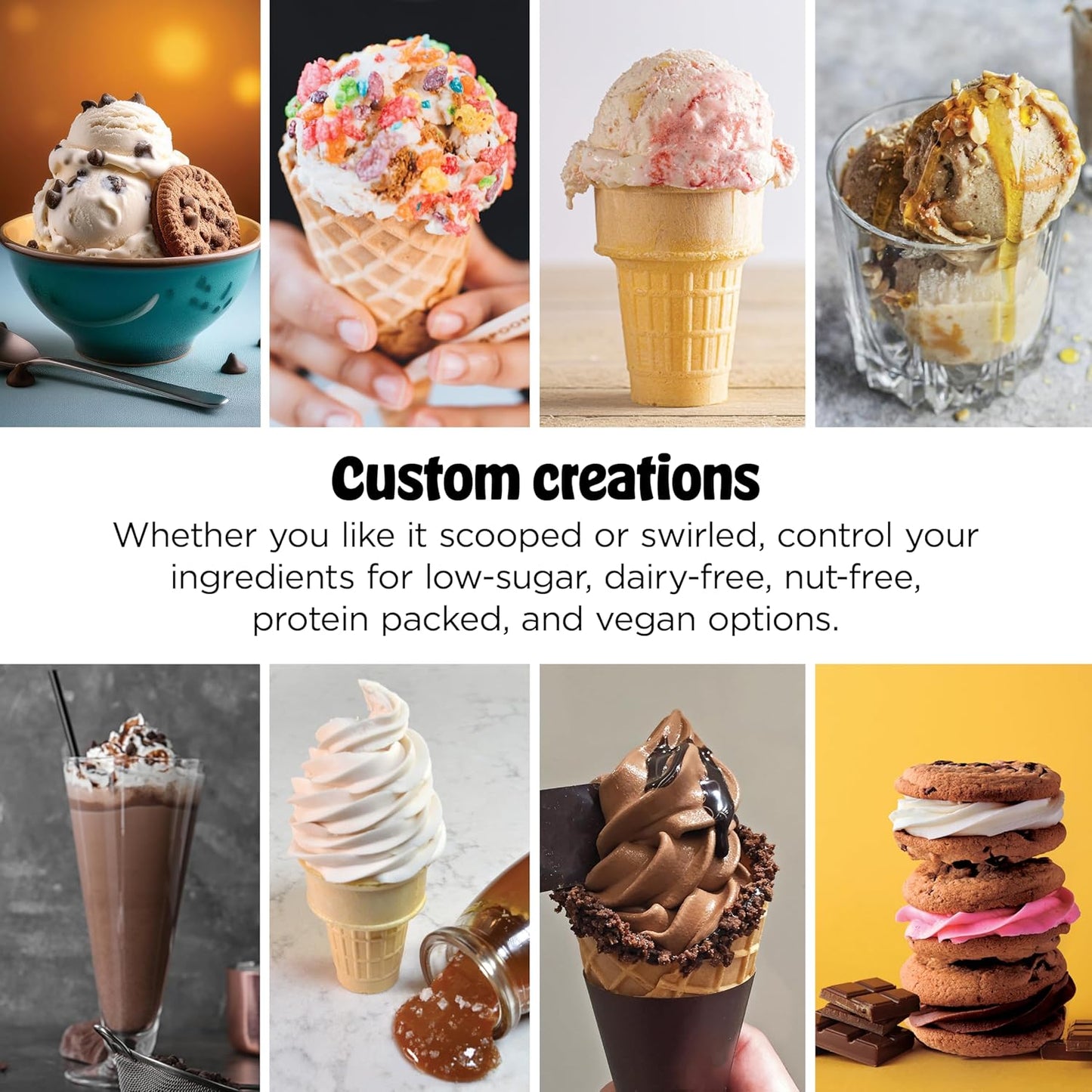 Ninja CREAMi Ice Cream & Soft Serve Maker - 13 Programs, Soft Serve Handle & 4 Pints | Perfect Gift for All Ages