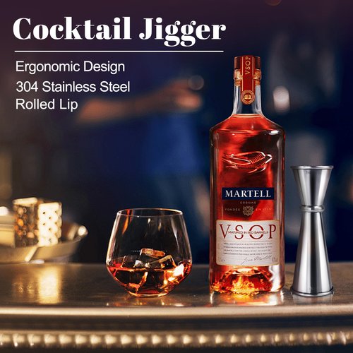 2 Pcs Jigger for Bartending, Premium 304 Stainless Steel Jigger 2 oz 1 oz, Professional Heavy-Duty Double Jigger, Cocktail Jigger, Cocktail Measuring Cup