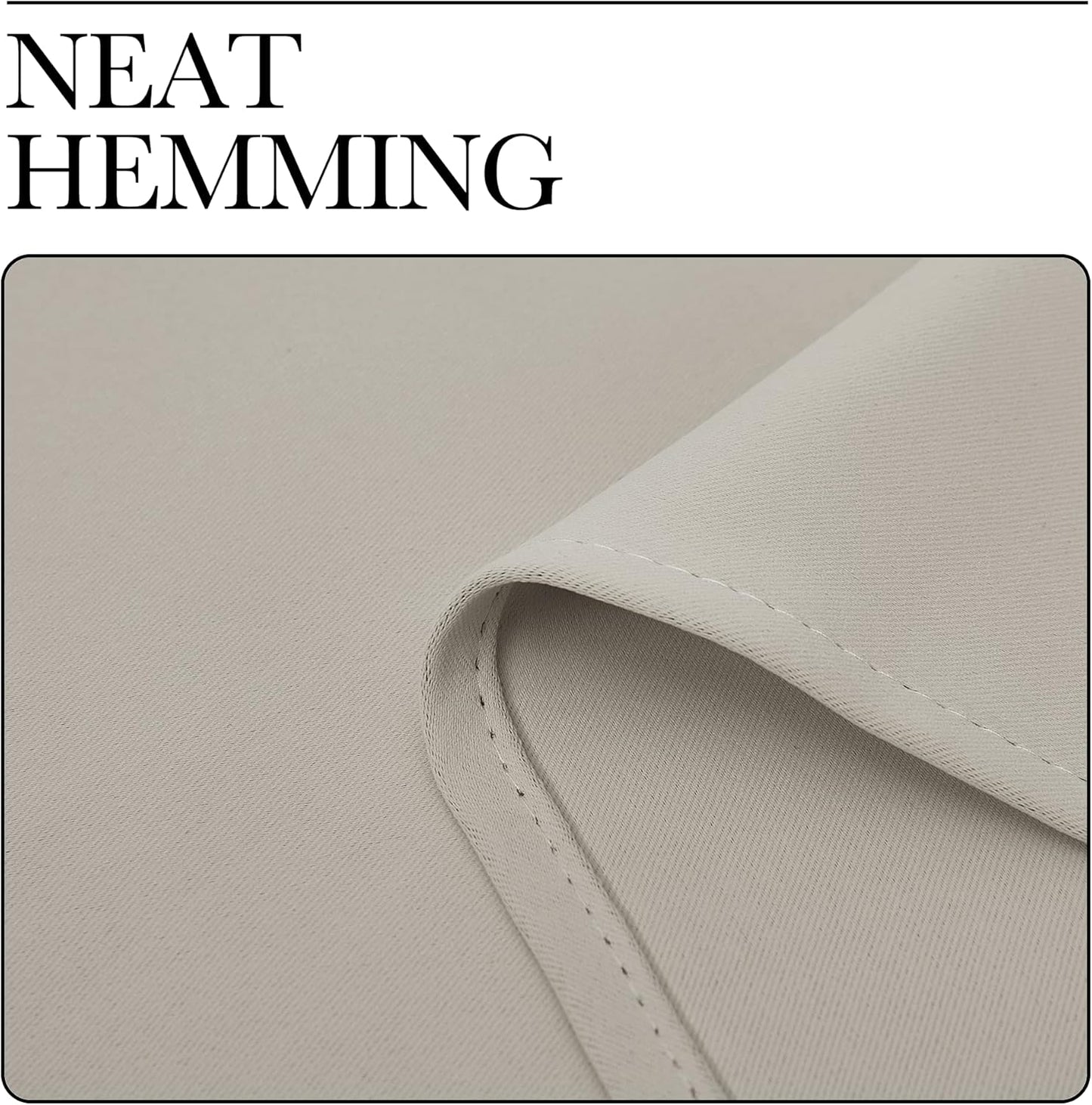 NICETOWN Room Darkening Curtain Panels - Thermal Insulated Grommet Drapes for Windows | Natural, 2 Panels, 55x68 Inches