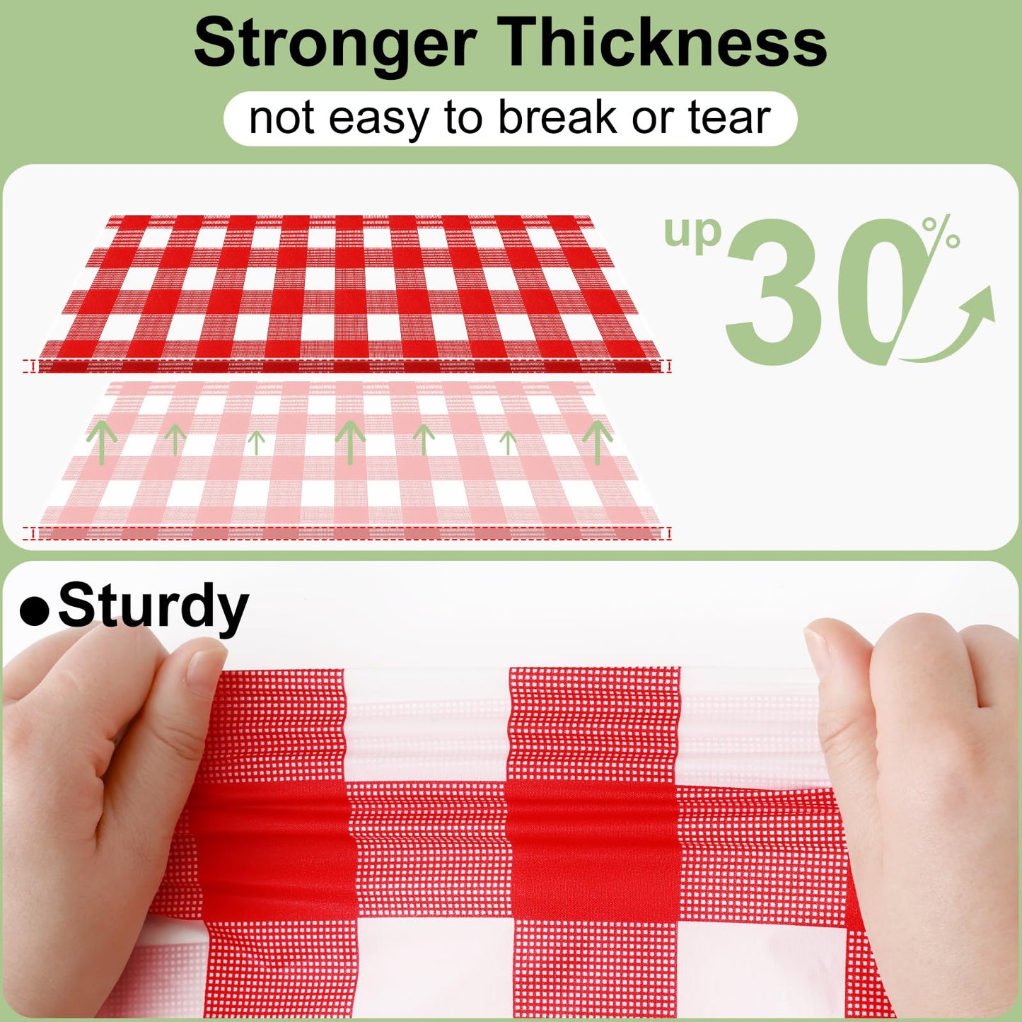 misaya 10 Packs Buffalo Disposable Table Cloth, 54 x 108 Inch Waterproof Plastic Tablecloth, Rectangle Red and White Checkered Table Covers for Picnic, Birthday, 4th of July Party