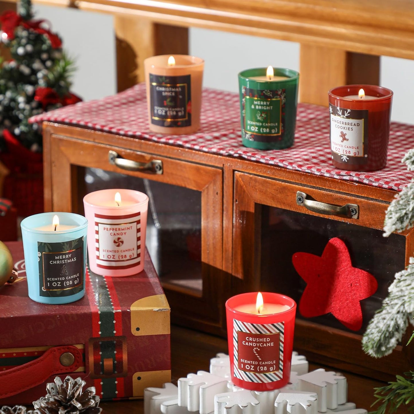 Skiennix 2025 Advent Calendar Candles - 12 Days of Scented Soy Wax Candles | Perfect Christmas Gift Set