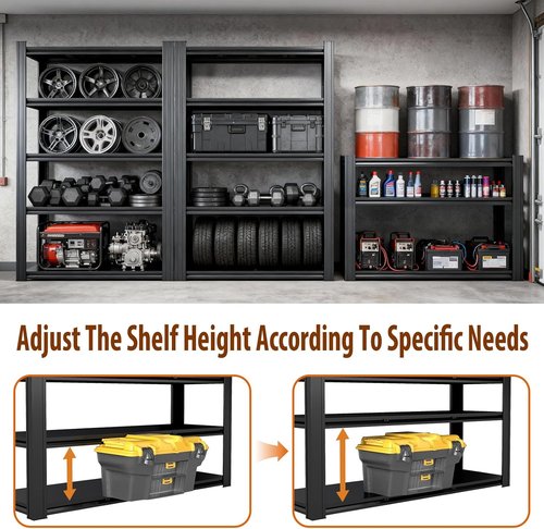 Heavy Duty Storage Shelves by [Brand Name] - Adjustable Metal Garage Shelving Unit | 3500LBS Capacity for Shop, Warehouse, Basement
