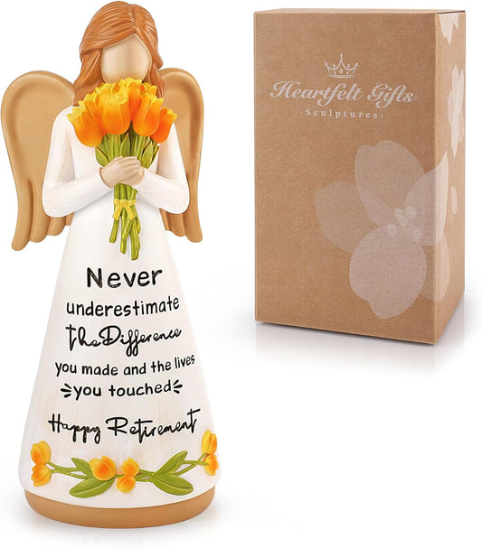 Regine Switzerland Hand-Painted Angel Figurines - Thoughtful Retirement Gift for Women | Perfect for Coworkers and Friends