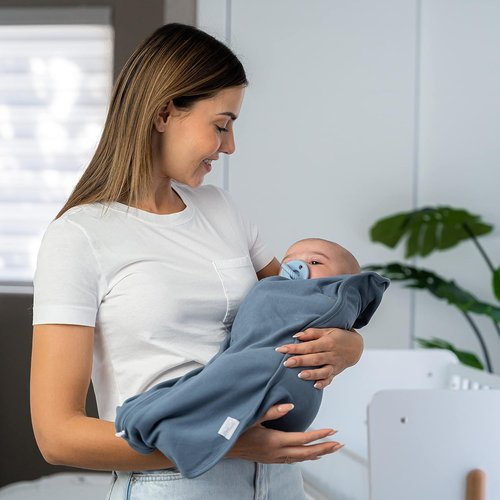 Comfy Cubs Swaddle Blanket - Easy Zipper Wrap for Newborns | 2-Pack in Nomadic Blue (0-3 Months)