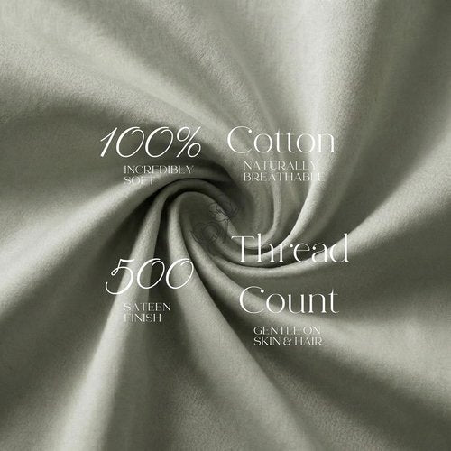 Beckham Hotel Collection Pillowcases - Queen Size Set of 2 | Silky Smooth Cotton Sateen, Aqua Gray