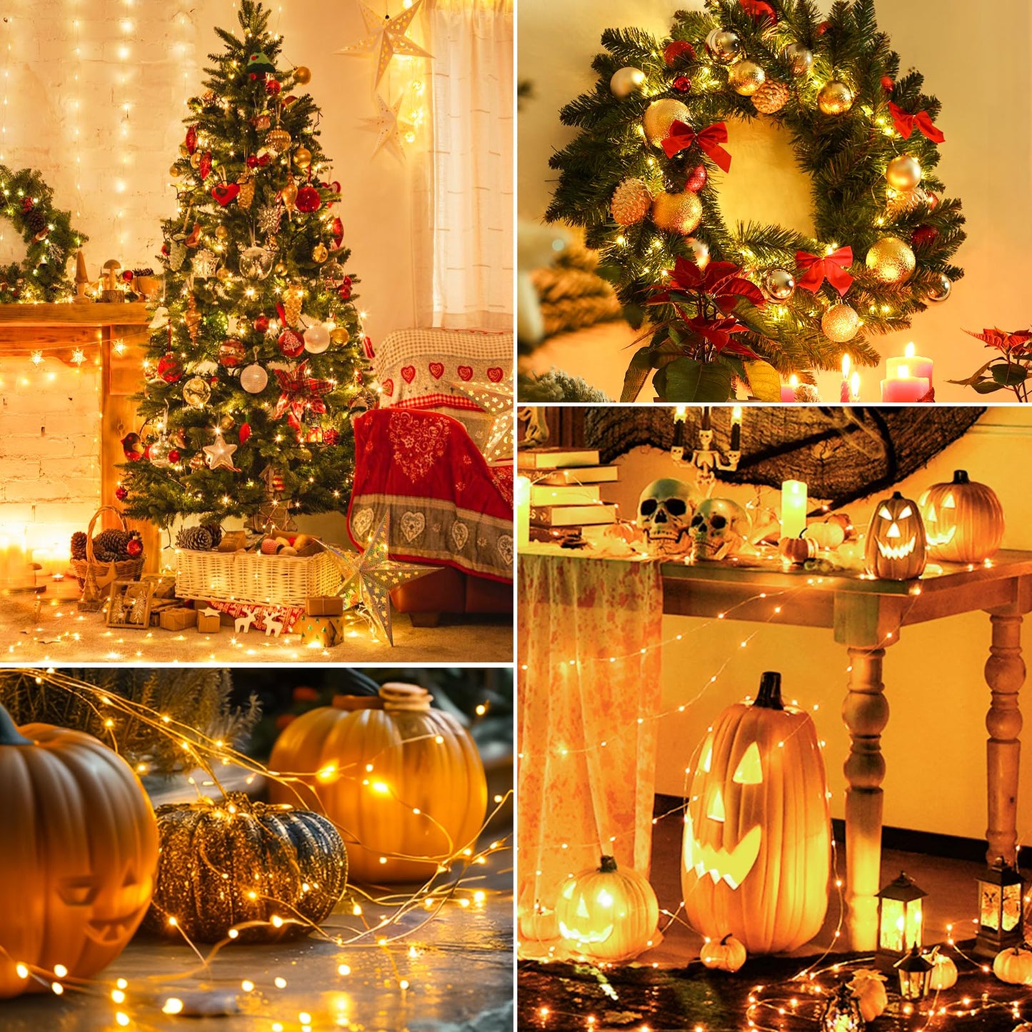 btfarm 10 Pack Fairy Lights with Timer, 10FT 30LED Battery Operated Twinkle Lights Waterproof, Copper Wire Christmas String Lights for Indoor Outdoor Xmas Tree Wedding Party Holiday Decorations
