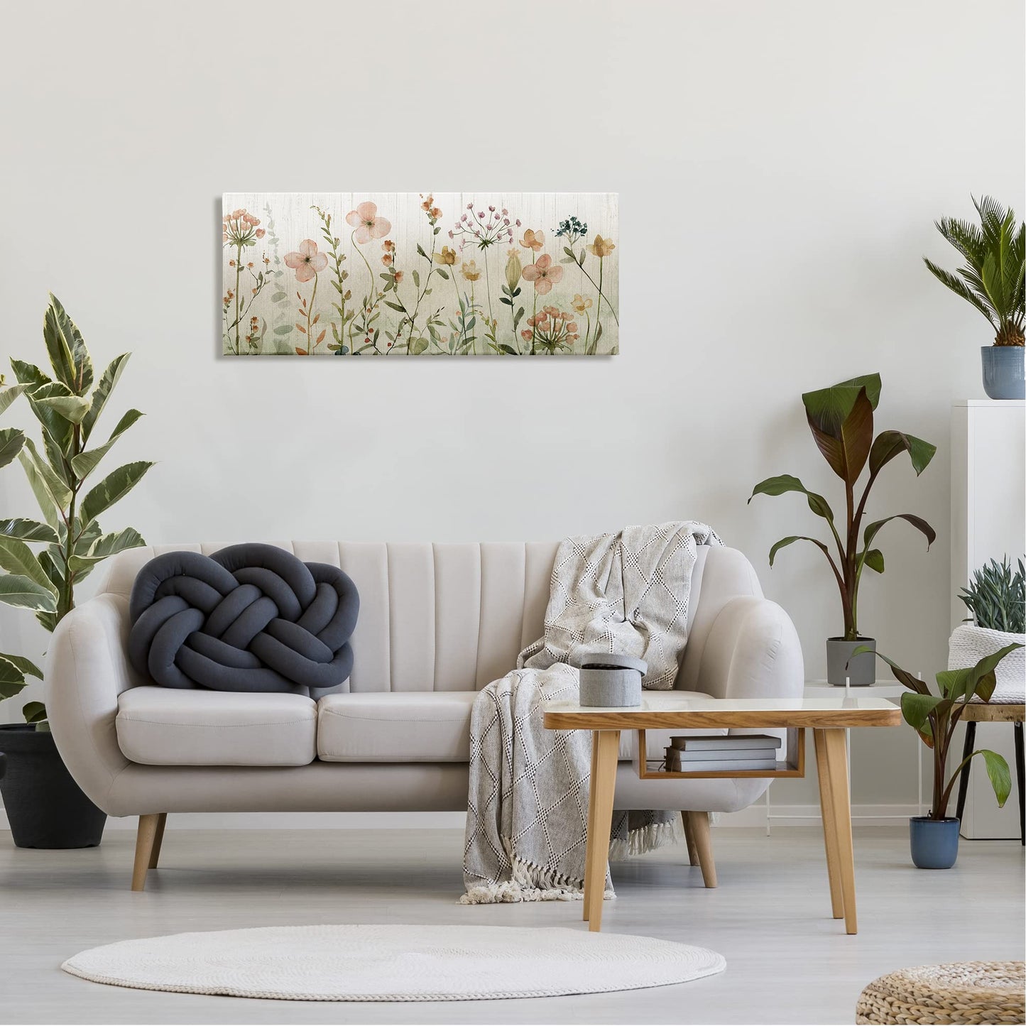 Stupell Industries Cherry Blossom & Herb Sprigs Canvas Wall Art, Design by Livi Finn