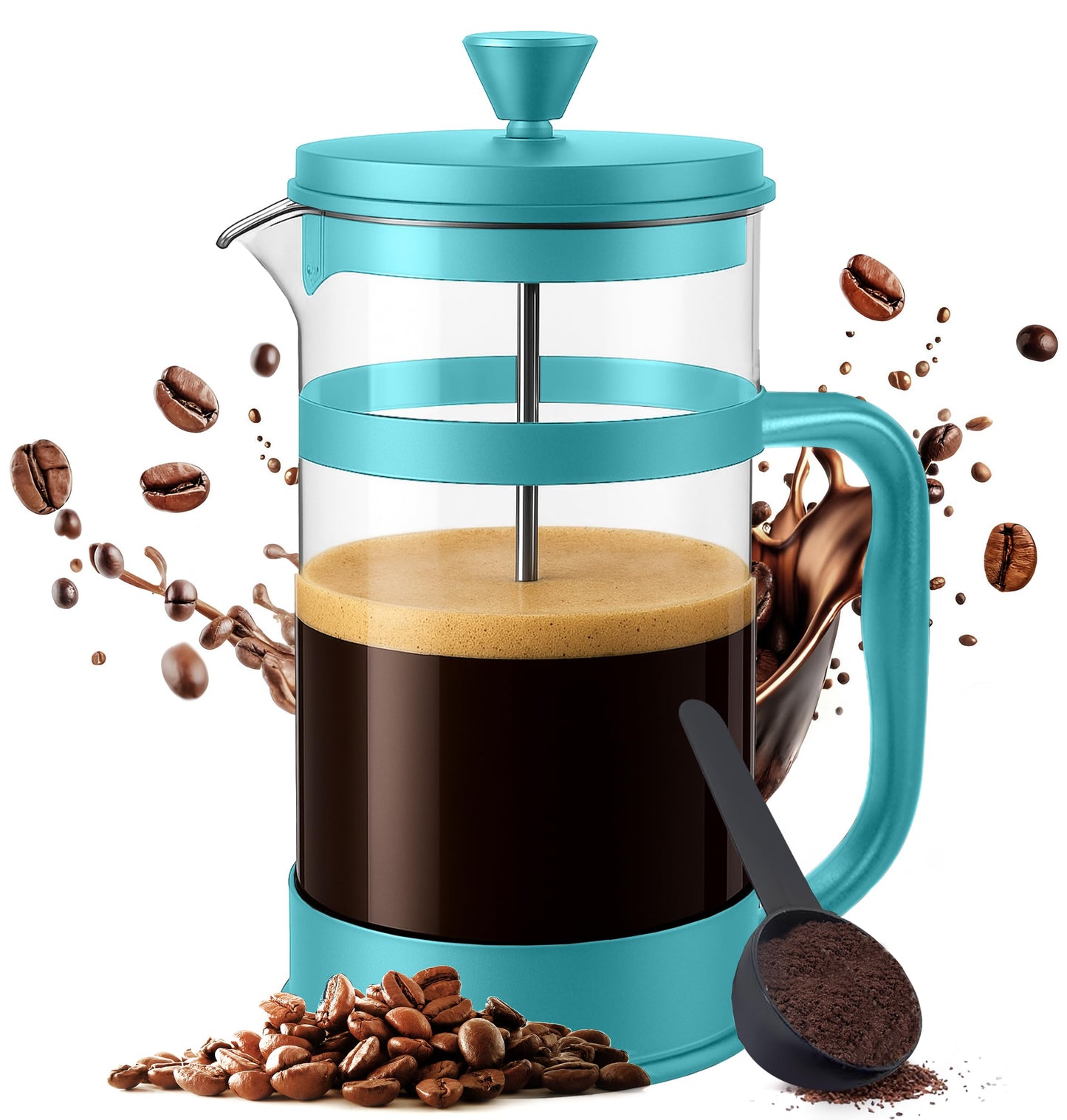 Utopia Kitchen 12 Ounce 0.35 Liter French Press Coffee Maker, Tea Maker, Travel Coffee Presses, Heat Resistant Thickened Borosilicate Coffee Pot for Camping Travel Gifts, Gold Pack of 1