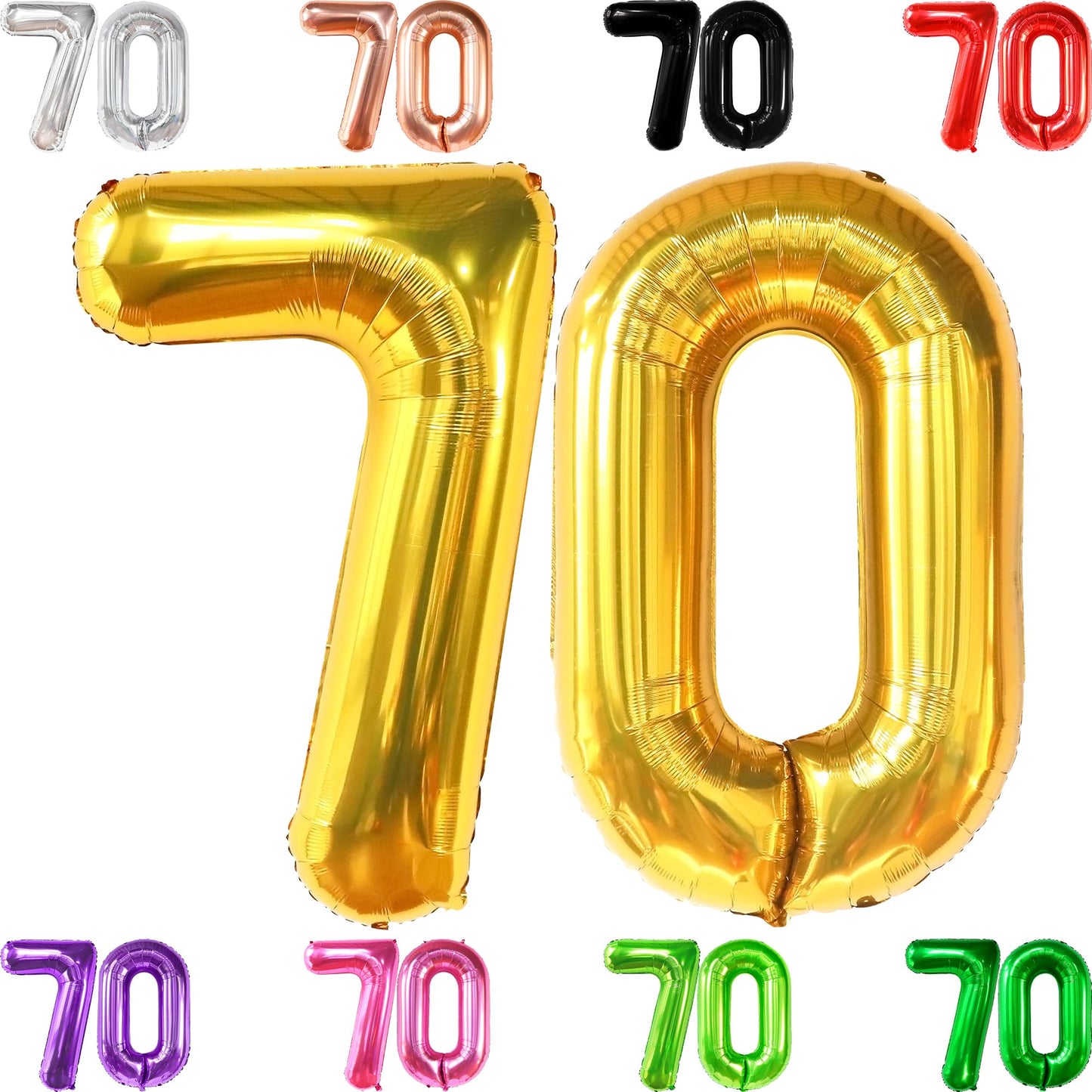 KatchOn, Giant Gold 70 Balloon Numbers - 40 Inch | 70th Birthday Balloons | 70th Birthday Decorations | Gold 70 Birthday Party Decorations, Happy Anniversary Decorations