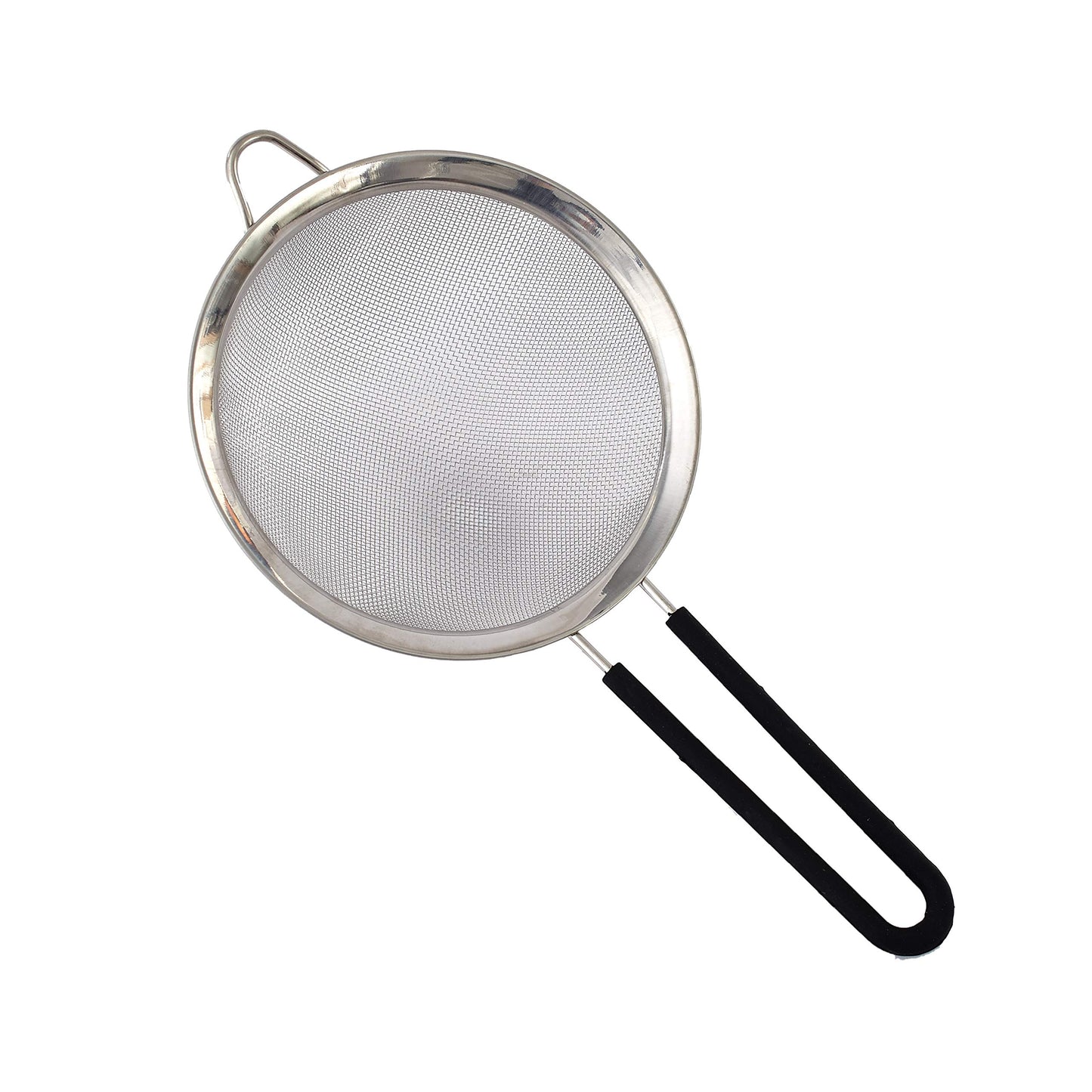 Graduated Stainless Steel Mesh Strainer Set - Black - Set of 3