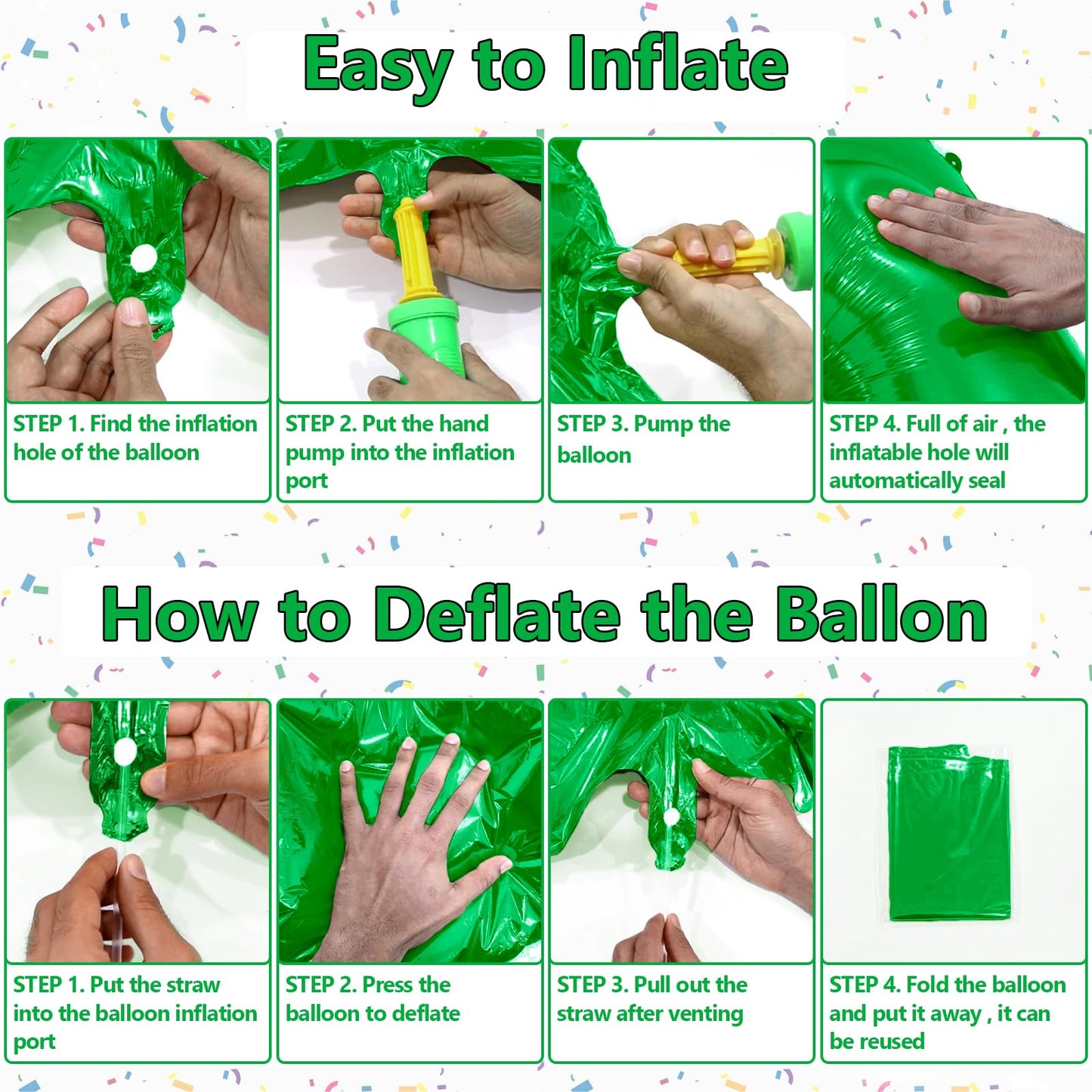 Number Balloons Green Party Balloon - Giant Number 9 Balloon, 40 Inch Large Balloon for St. Patrick's Day Games Theme Birthday Decoration, Girls Boys Party Supplies