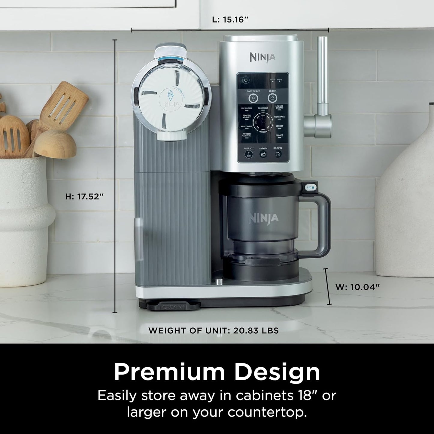 Ninja Swirl by CREAMi Ice Cream Maker - 13-in-1 Soft Serve & Sorbet Machine | 16oz Pints Included