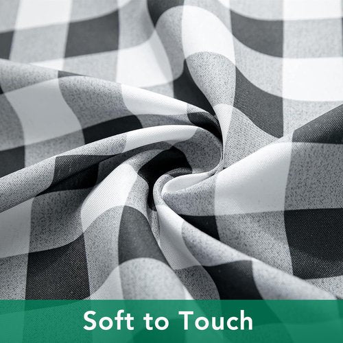 Biscaynebay Fabric Tablecloths 70x70 Square, Black/Grey Scottish Plaid Card Table Cloth Folding Table Cover Water Resistant for Dining, Kitchen, Wedding and Parties, etc Machine Washable