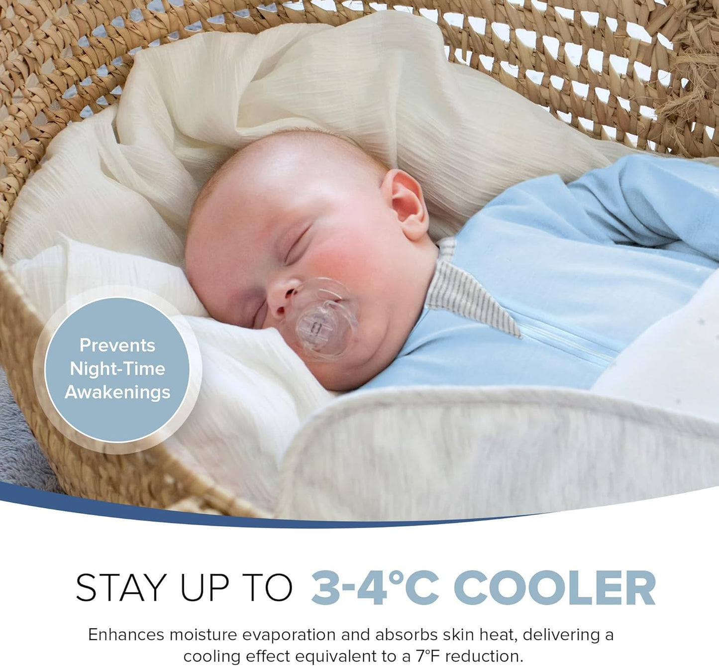 Skiennix Baby Sleep Swaddle - 2-Way Zipper Sleep Sack for Newborns (Honey Cream, Small 0-3 Months)