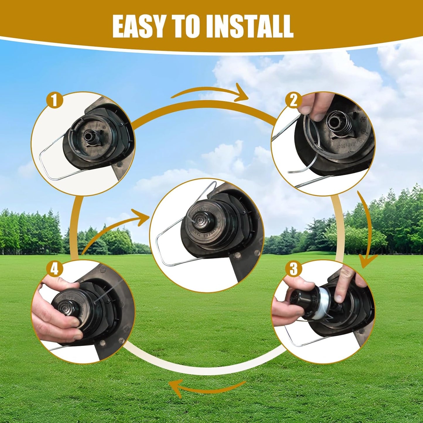 KAKO ST4500 Replacement Spool - 20ft 0.065” Line for Black & Decker Weed Eater | 10+2+2 Pack