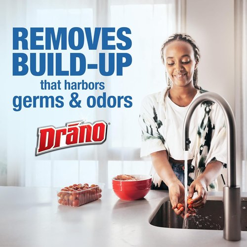 Drano Dual-Force Foamer Drain Clog Remover - Unclogs Shower & Sink Drains, 17 Fl Oz
