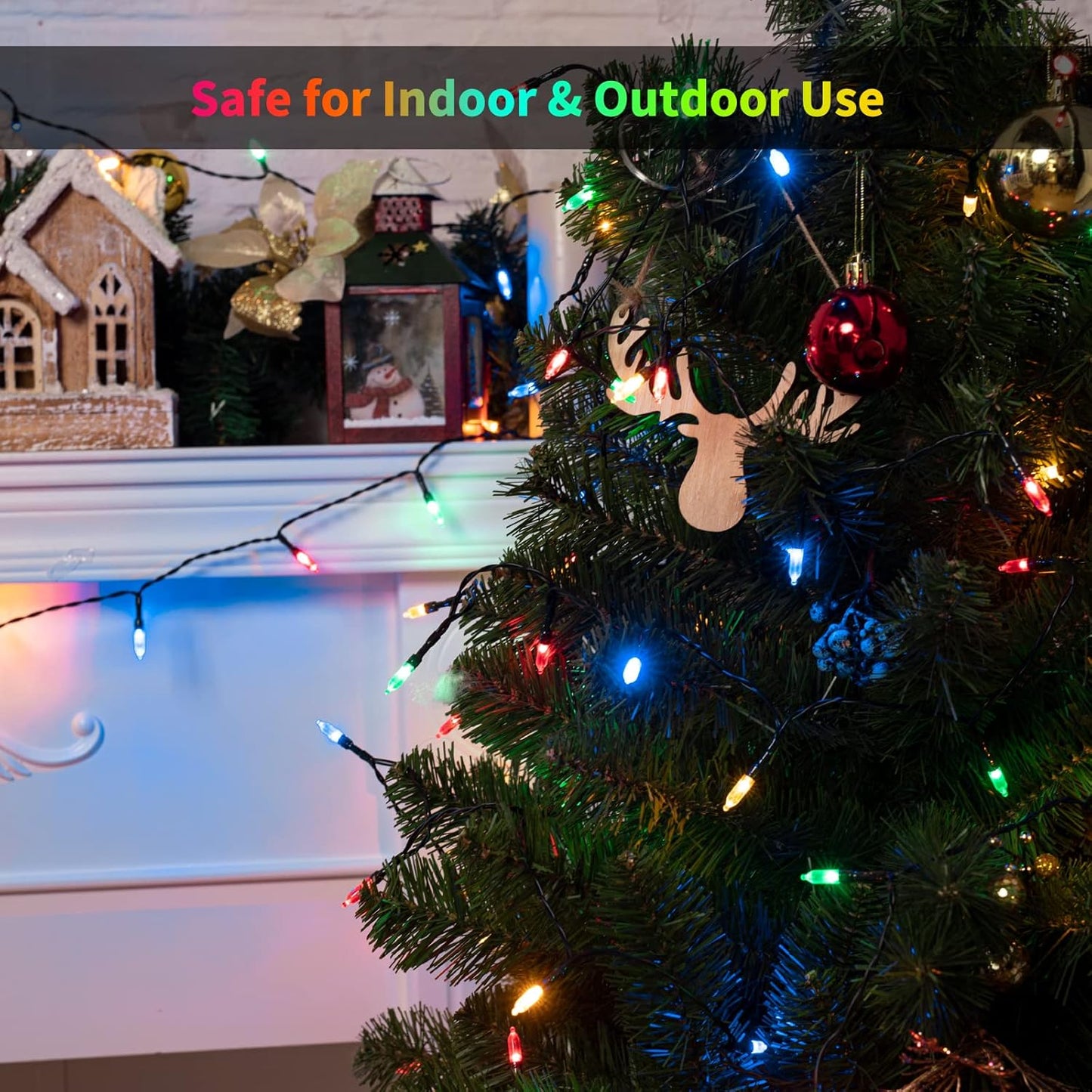 Skiennix Battery Operated Christmas Lights - 50 LED Mini String Lights | 18 Feet, 8 Modes, Waterproof, Multicolor