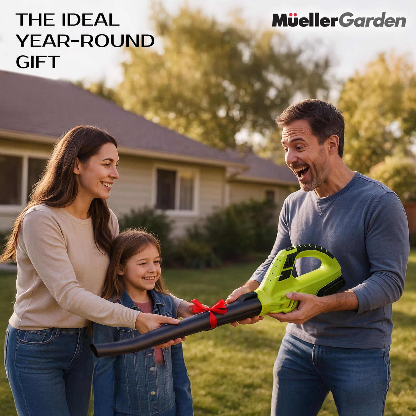 Mueller UltraStorm Leaf Blower Cordless Electric, with 2 Batteries and Charger, 140 MPH 20 V Powerful Motor, 2 Speed Levels, 1hr Charge, Lightweight, Blowers for Lawn Care, Blower for Snow