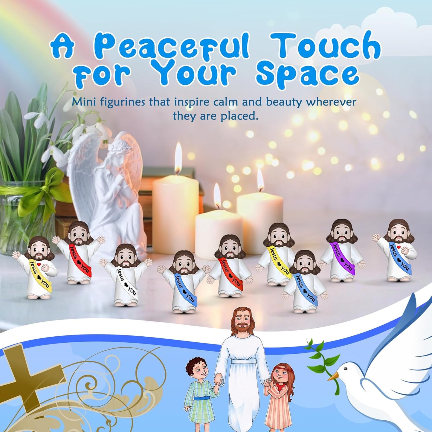 Little Jesus Figures | 200 Mini Jesus Figurines - Perfect for Easter Egg Stuffers & Religious Gifts