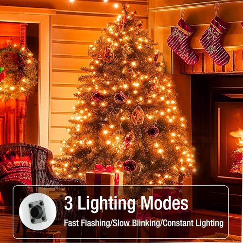 Fairy Lights 12 Pack - 7ft 20 LED Battery Operated Twinkle Lights | Waterproof Mini String Lights for DIY Party & Wedding Decor - Orange