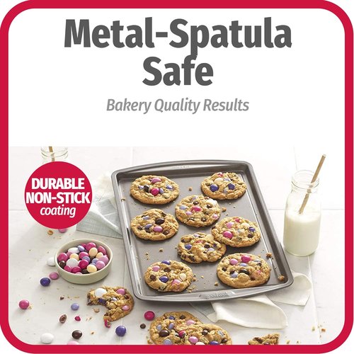 GoodCook Everyday Nonstick Carbon Steel Baking Sheet Set - 3 Pack | Standard 13” x 9” Cookie Pans
